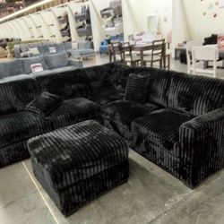 4pcs Sectional Sofa W/ottoman 