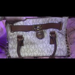 Micheal Kors Handbag Beige And Brown