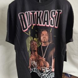Men's Primitive Outkast Colab Headline T-Shirt Heavy Weight Size Large Black