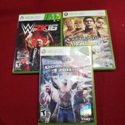 3 Xbox 360 WWE Video Games 