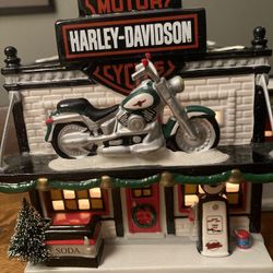 Department 56 Harley Davidson Retired Motorcycle Shop