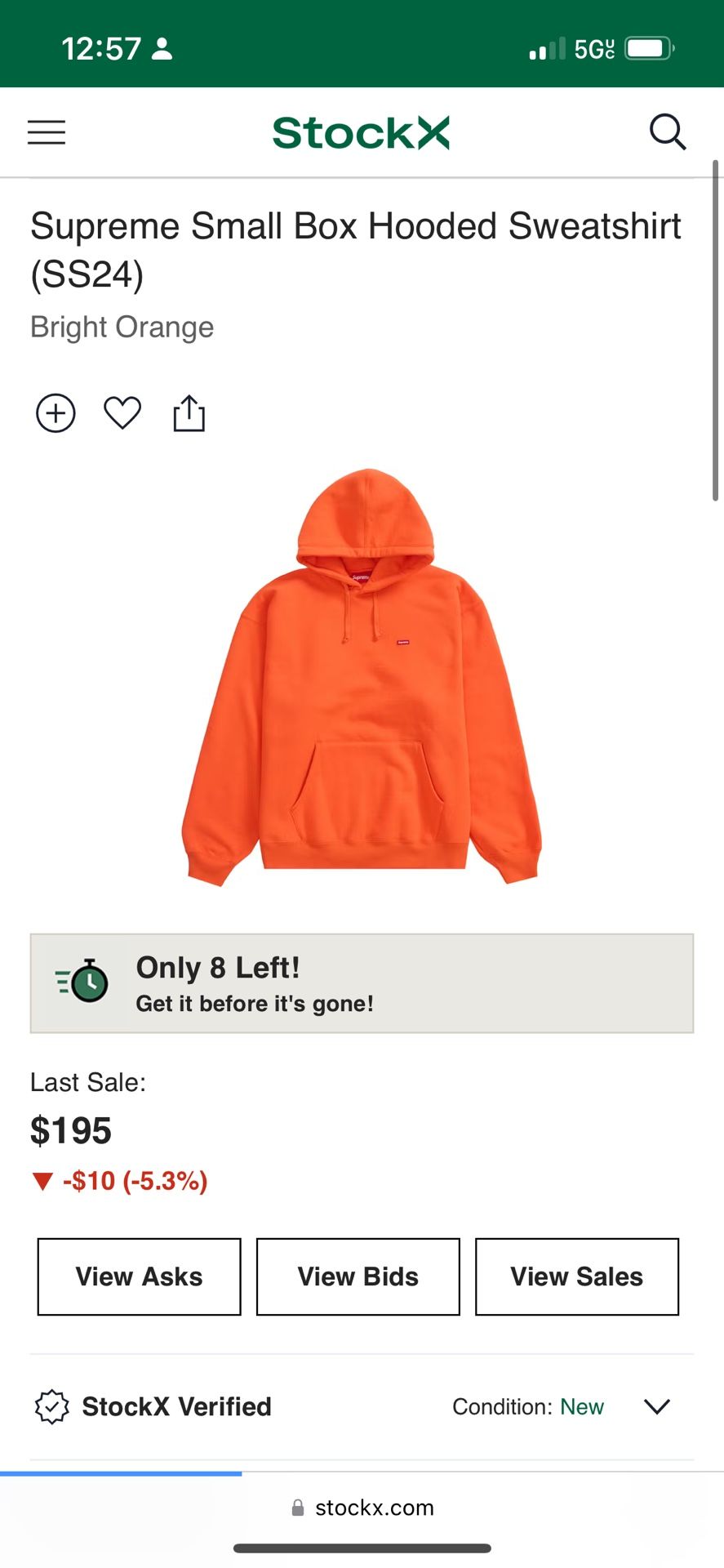 supreme orange hoodie 