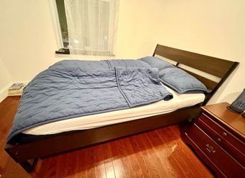 Bed frame with mattress