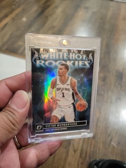 Victor wembanyama optic Donruss white  hot Rookies silver prizm basketball card
