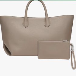 CHUNLI Leather Tote Bag for Women, Large Top-handle Handbags with Detachable Pocket for Work Travel Events Casual  CHUNLI Leather Tote Bag for Women, 