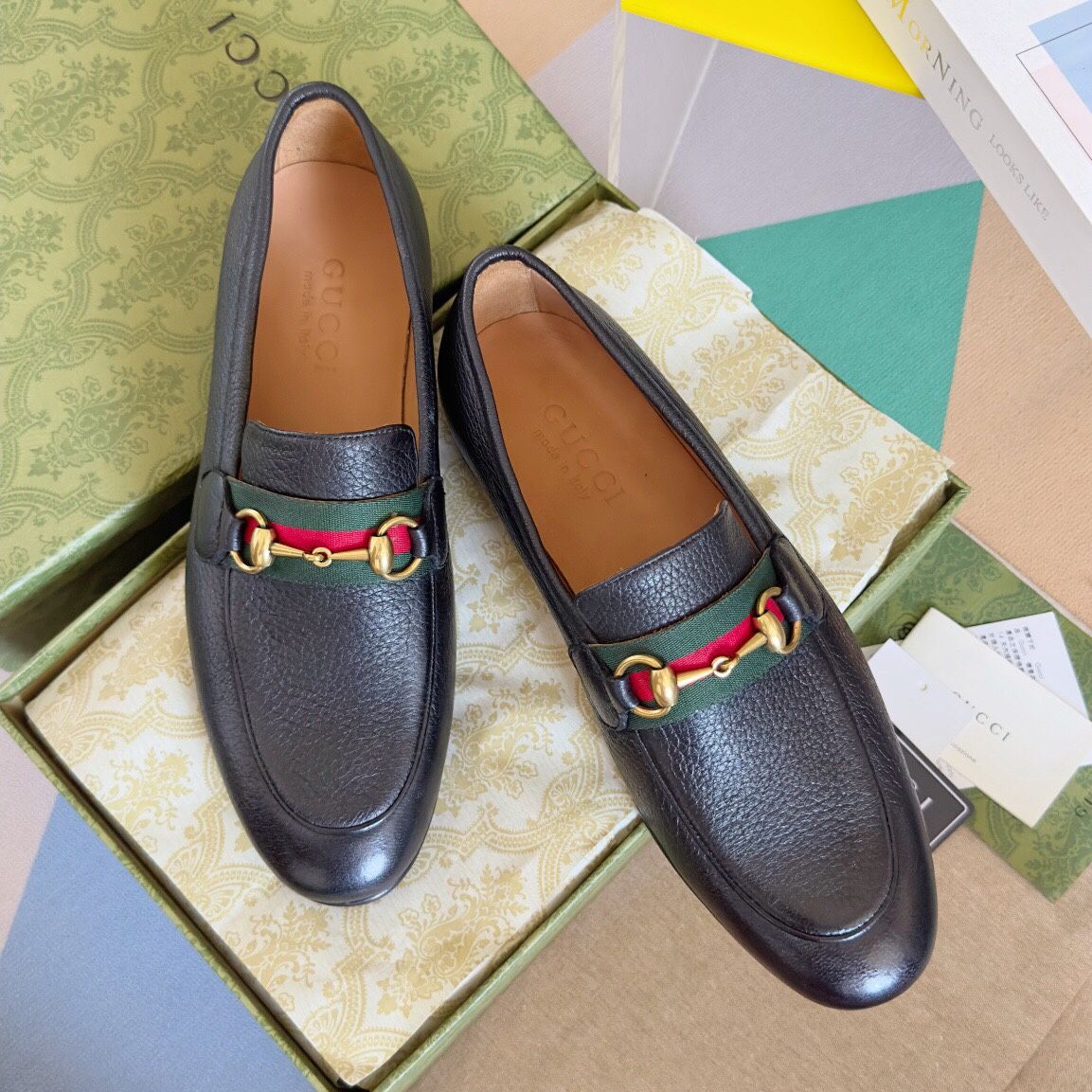 Gucci GG Men’s Leather Shoes With Box New
