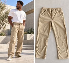 Carhartt Men’s Khaki Canvas Work Pants 36x32