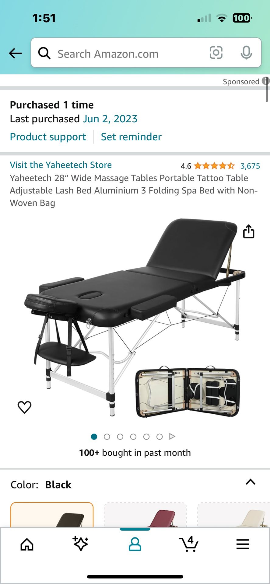 28in Massage table 
