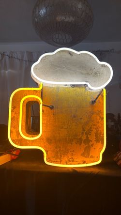 Vintage neon beer sign