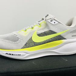 NIKE PEGASUS 41 RUNNING SHOES GREY WITH NEON YELLOW SIZE: 10.5 MENS.
