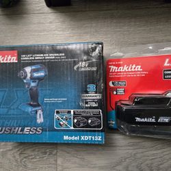 18V LXT Lithium-Ion Brushless 1/4 in. Cordless Impact Driver (Tool Only) and 18V LXT Lithium-Ion Battery Pack 5.0Ah