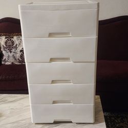 Miumaeov 5 Drawers Plastic Storage Cabinet, 
