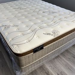 King Organic Cloud Edition Europillow Top 12inch Mattress 