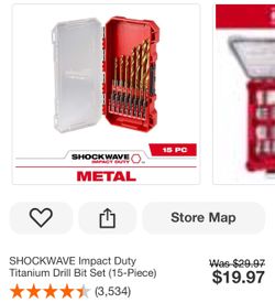 15 Pc Red Helix Titanium 