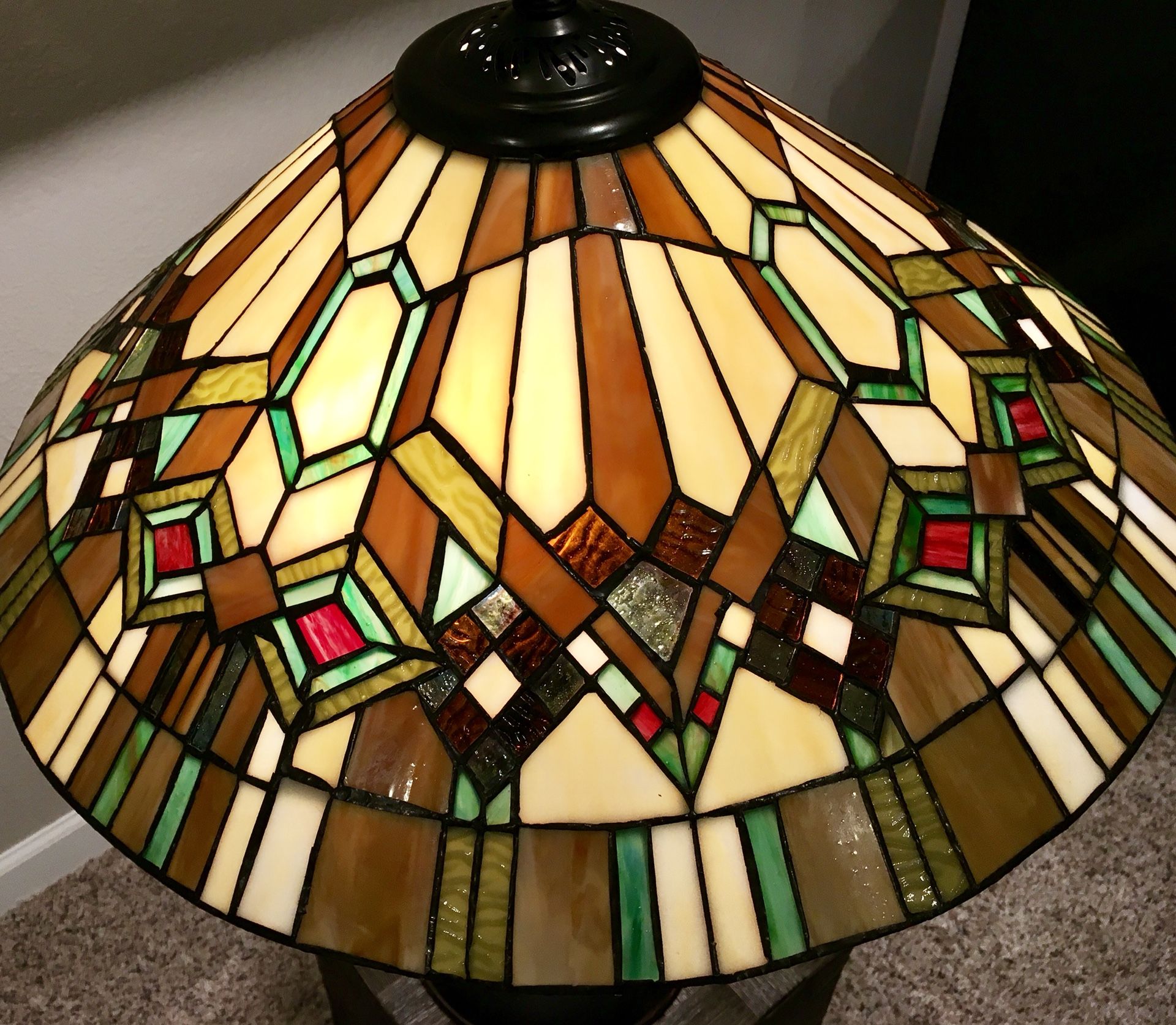 Stained Glass Table Lamp Colour Creations, Timeless Serenity by Tania