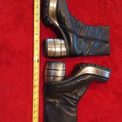 KISS style costume full Leather winter Boots