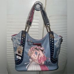 Nicole Lee Hobo Bag Women’s New W Tag Blue Pink 