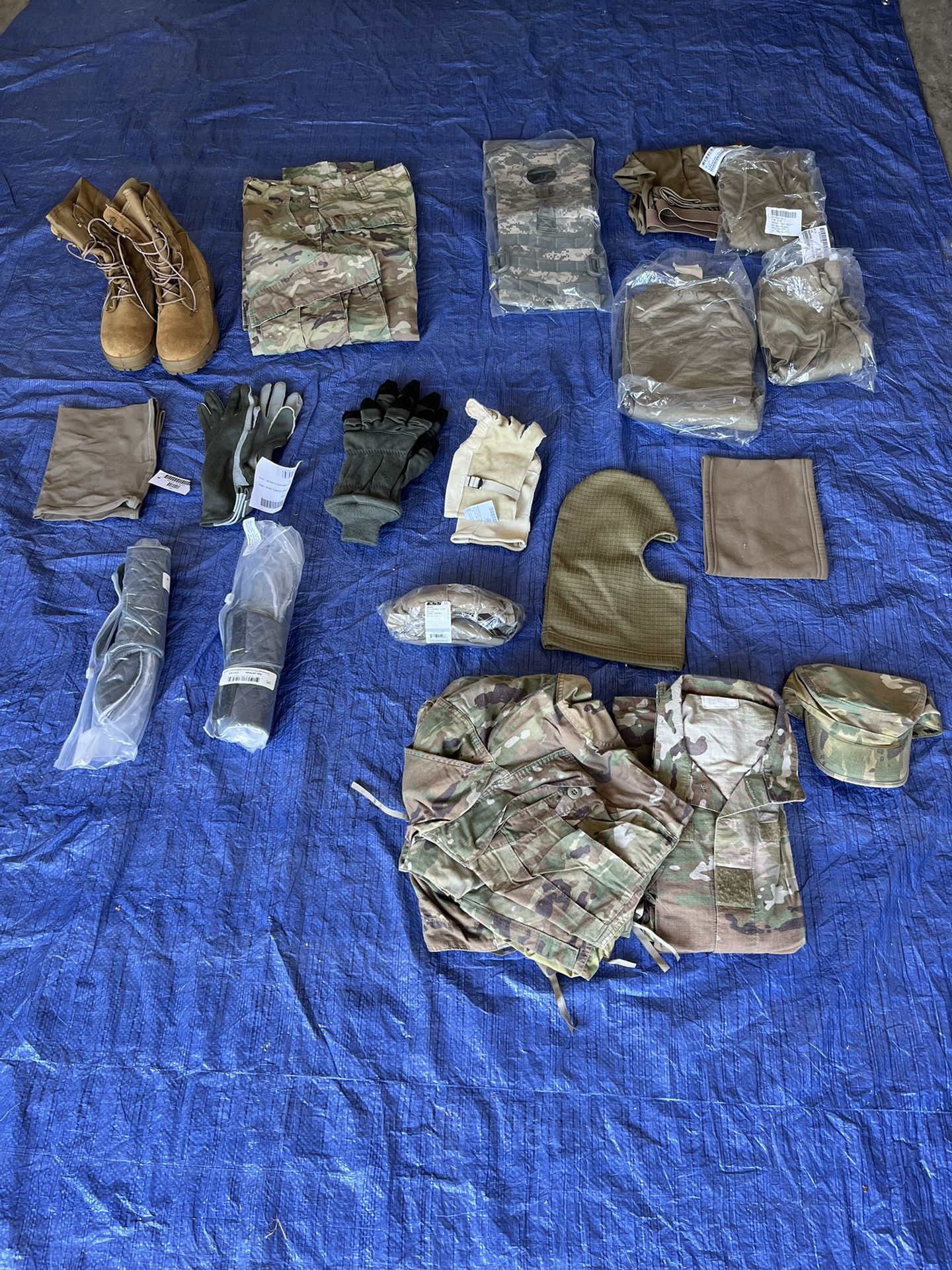 Military Clothing, Gear, and Boots (see Description)