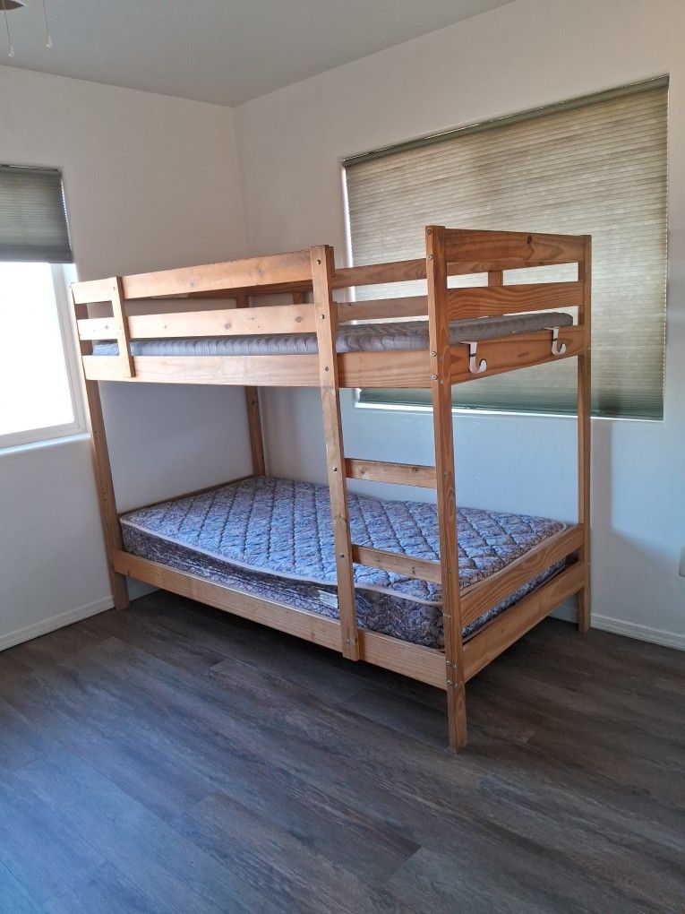 MYDAL
Bunk bed frame, pine, Twin