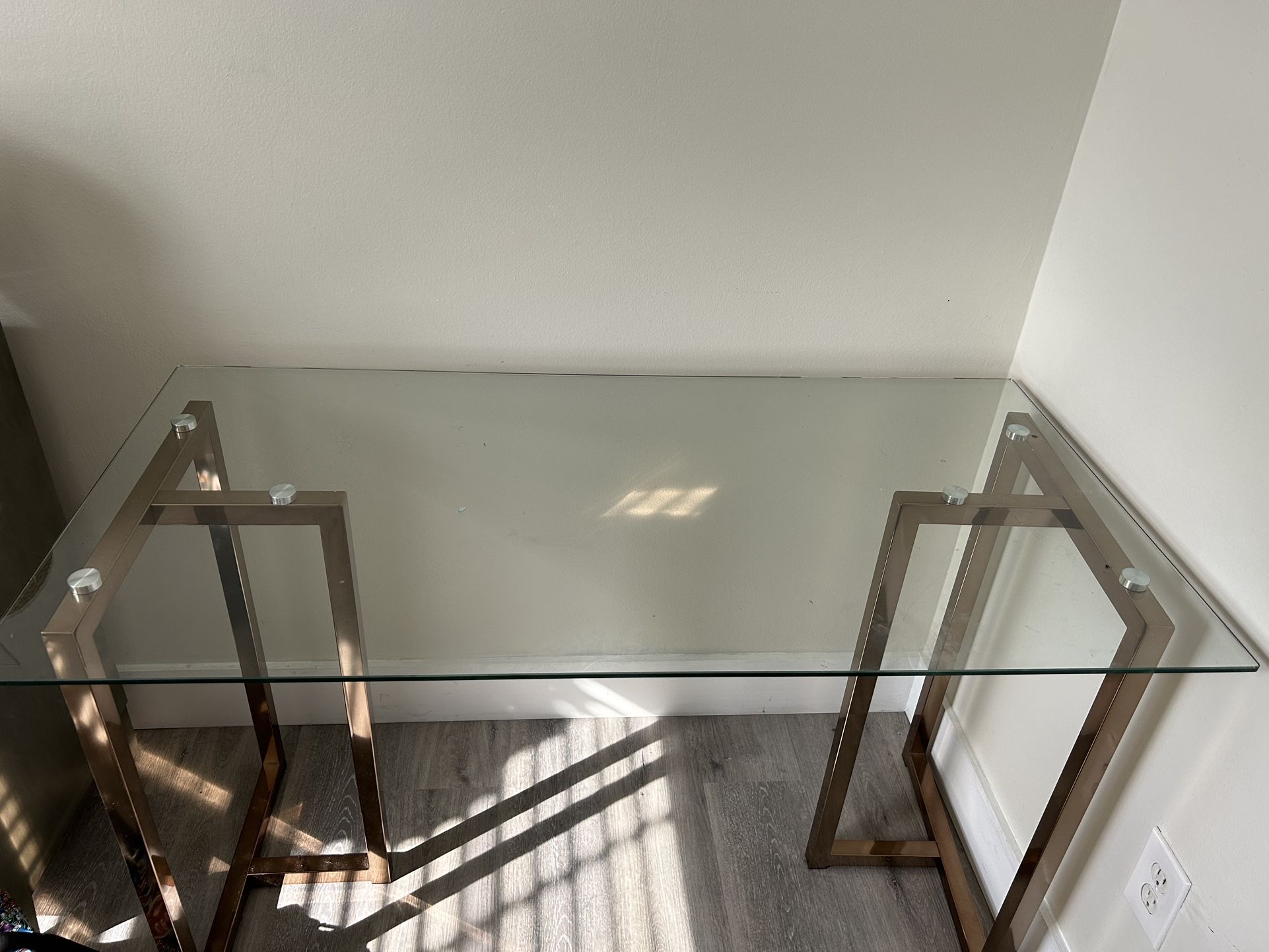 Glass Top Computer Desk