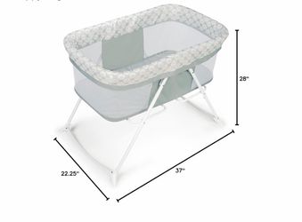 Portable Baby Bassinet with Mesh Sides