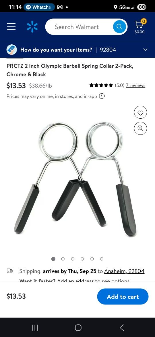 Barbell Spring Collar 2in