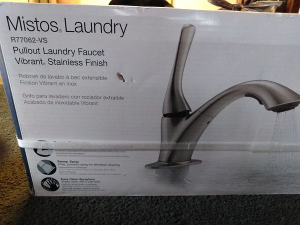 Kohler Mistos Laundry Pullout Faucet Vibrant Stainless Finish For