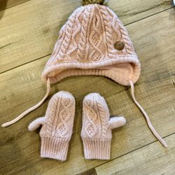 H&M Baby Girl Winter Hat & Gloves 18m/ 2t