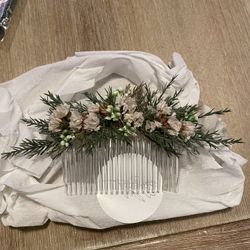 Winter Wedding Floral Hair Comb