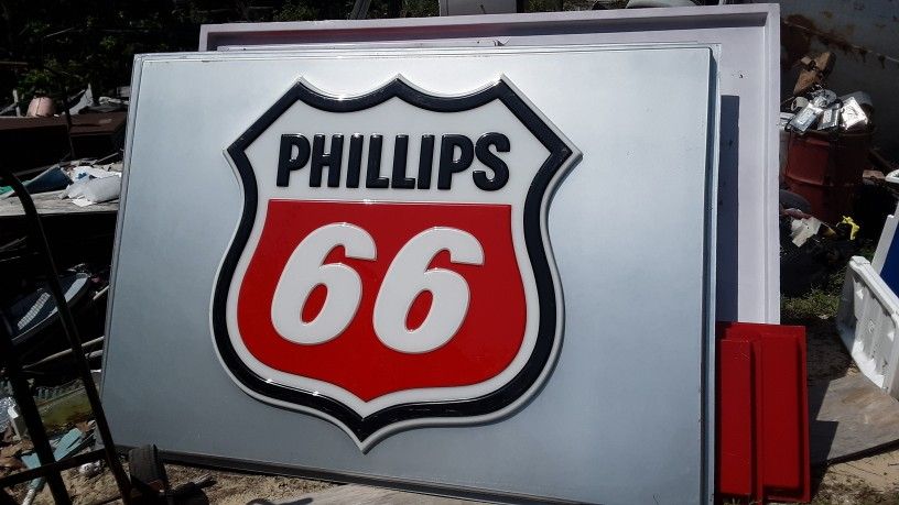 Huge Phillips 66 Metal Sign