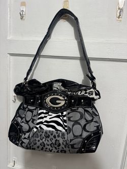 Patchwork Animal Print Shoulder Bag