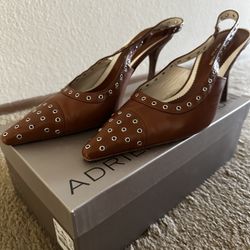 Adrienne Vittadini Ava Women’s Light Brown High Heel Size 8