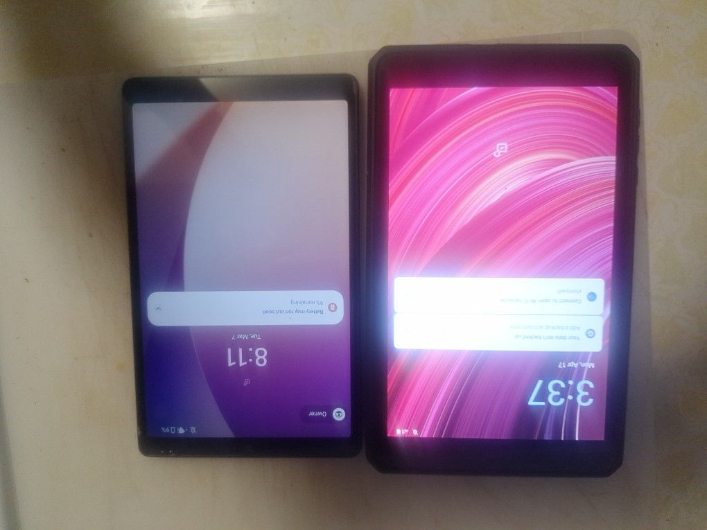 2 Tablets A Blu M8L And A Lenovo