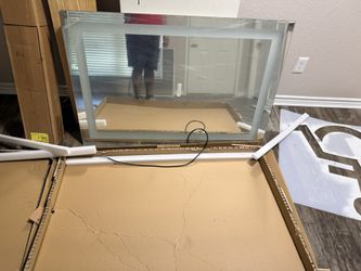 48x32 LED Mirror with defogger and touch dimmer