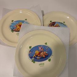Vintage Coca Cola Pooh Plates 