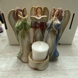Vintage 3 Angel Candleholder