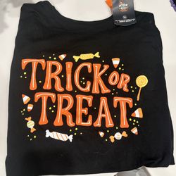 Men’s Black Halloween Trick Or Treat Candy Hyde And Eek Family Pajama Shirt T-shirt XL