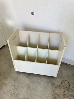 Safco Model 3045 Rolling Cubby Storage Organizer - 8 Compartments, Commercial Grade