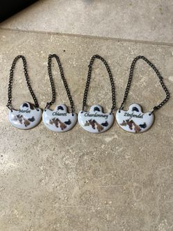 Set of 4, Porcelain bottle Wine Markers
