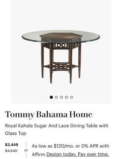 Tommy Bahama Dining Table