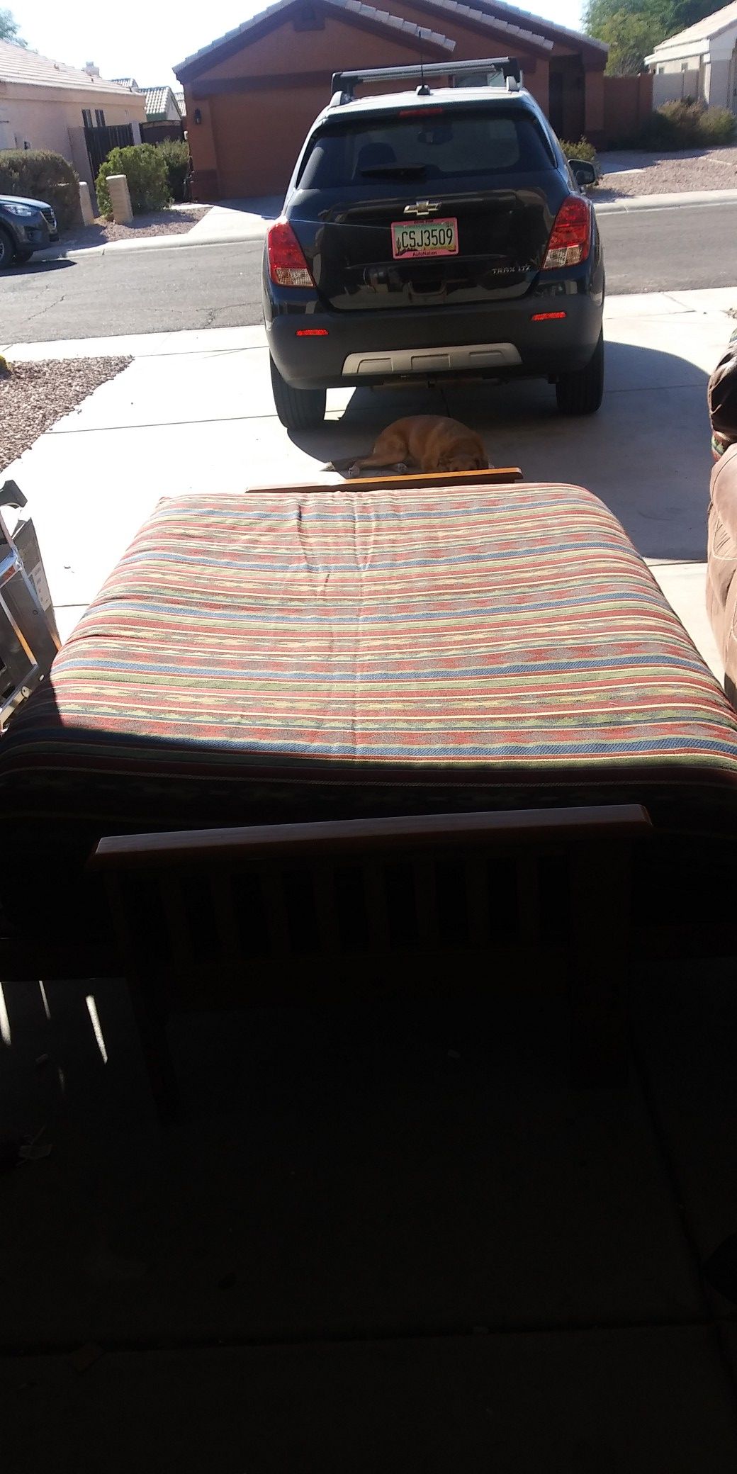 Very nice southwestern fold down twin couch and bed futon for Sale in