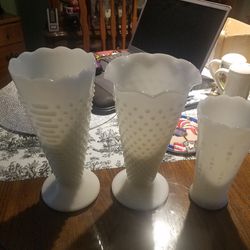 Milk Colored Vases