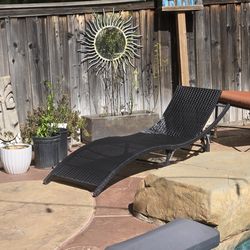 Pool Wicker Chaise Outdoor Lounge Foldable