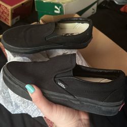 Black Slip on Vans Womens 7.0