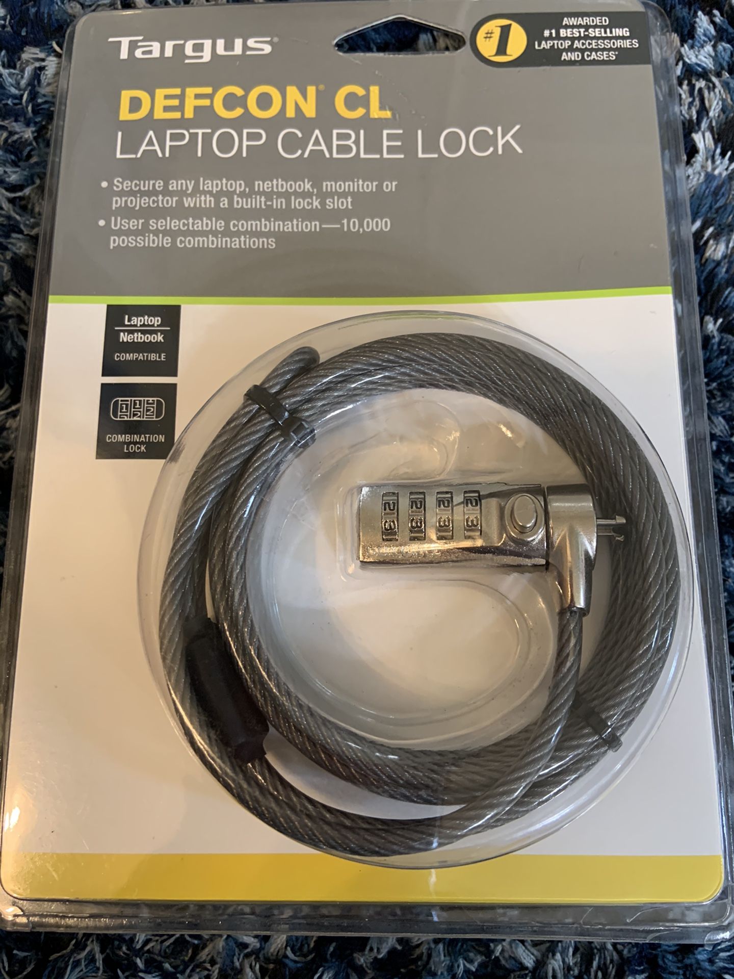 Targus Defcon Cable Combination Lock for Laptop or Netbook