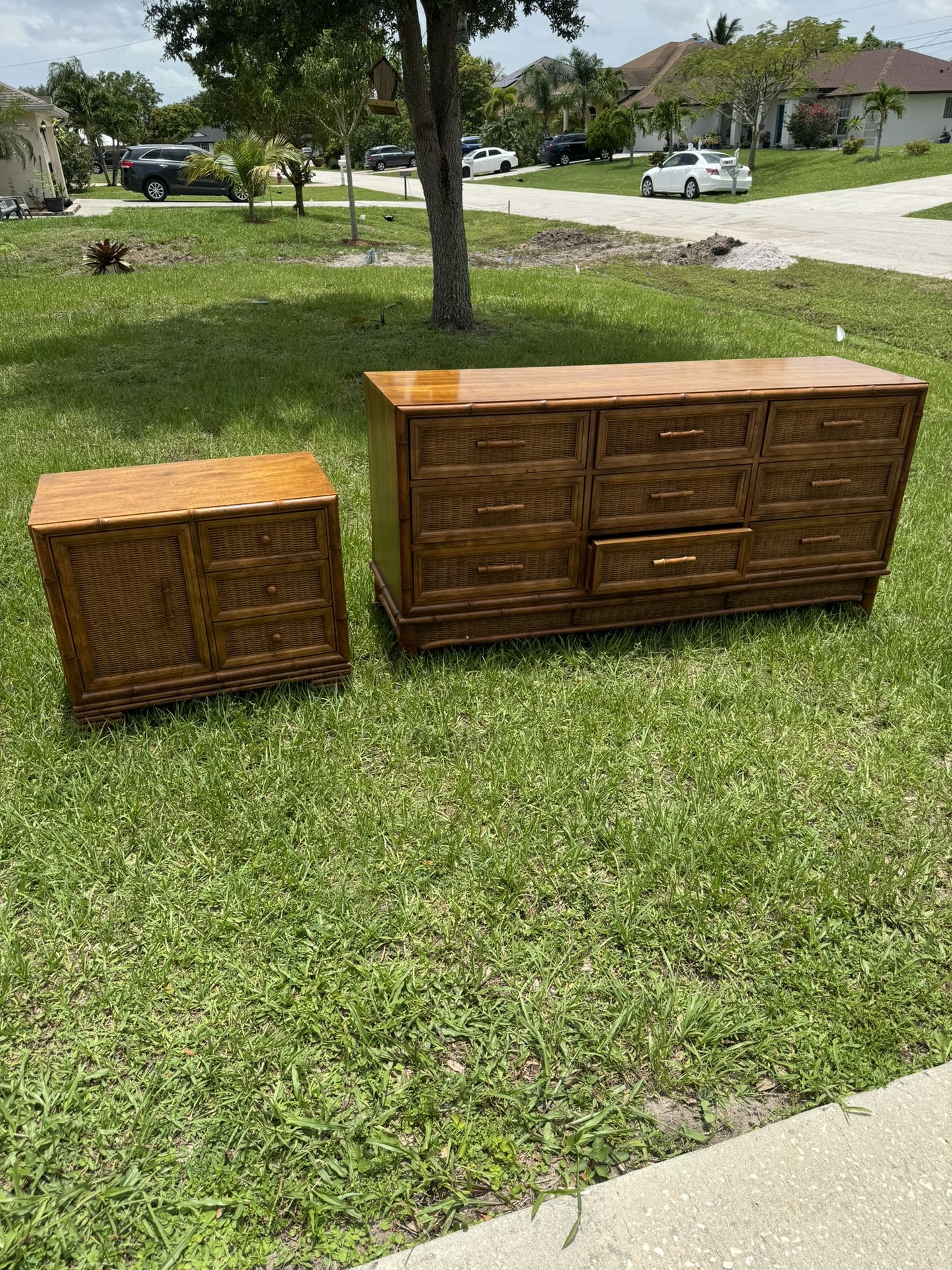 American Of Martinville Dresser And Night Stand
