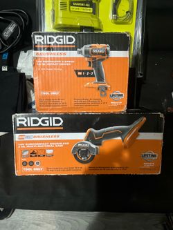 3 RIGED POWER TOOLS 2 NEW IN BOX 175  with charger & 1 battery