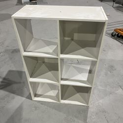 White Wall Shelf with cubbies