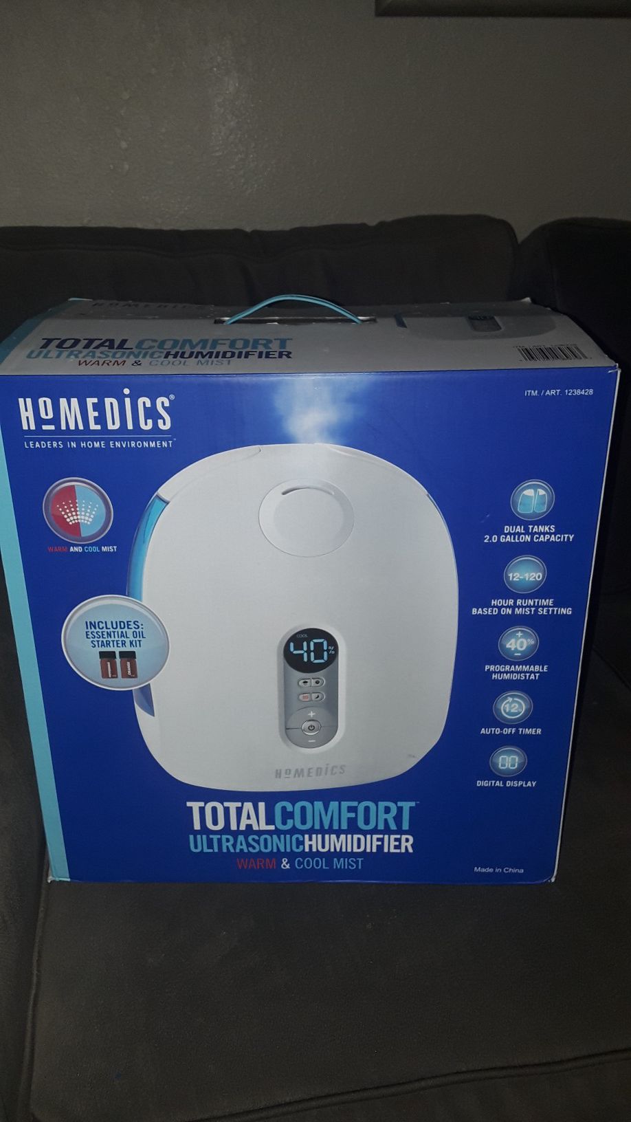 New Homedics total comfort ultrasonic humidifier warm cold