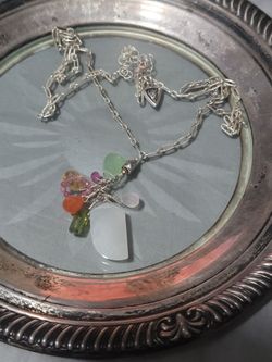 Sterling silver crystal necklace